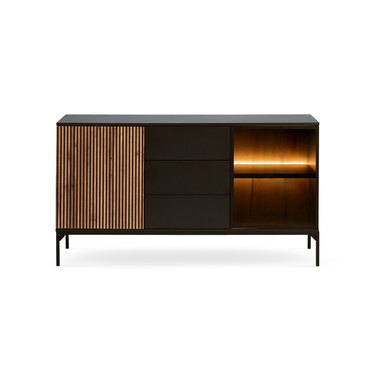 Lampy Sideboard with Drawers and Doors 154x83, Loft Style – front view