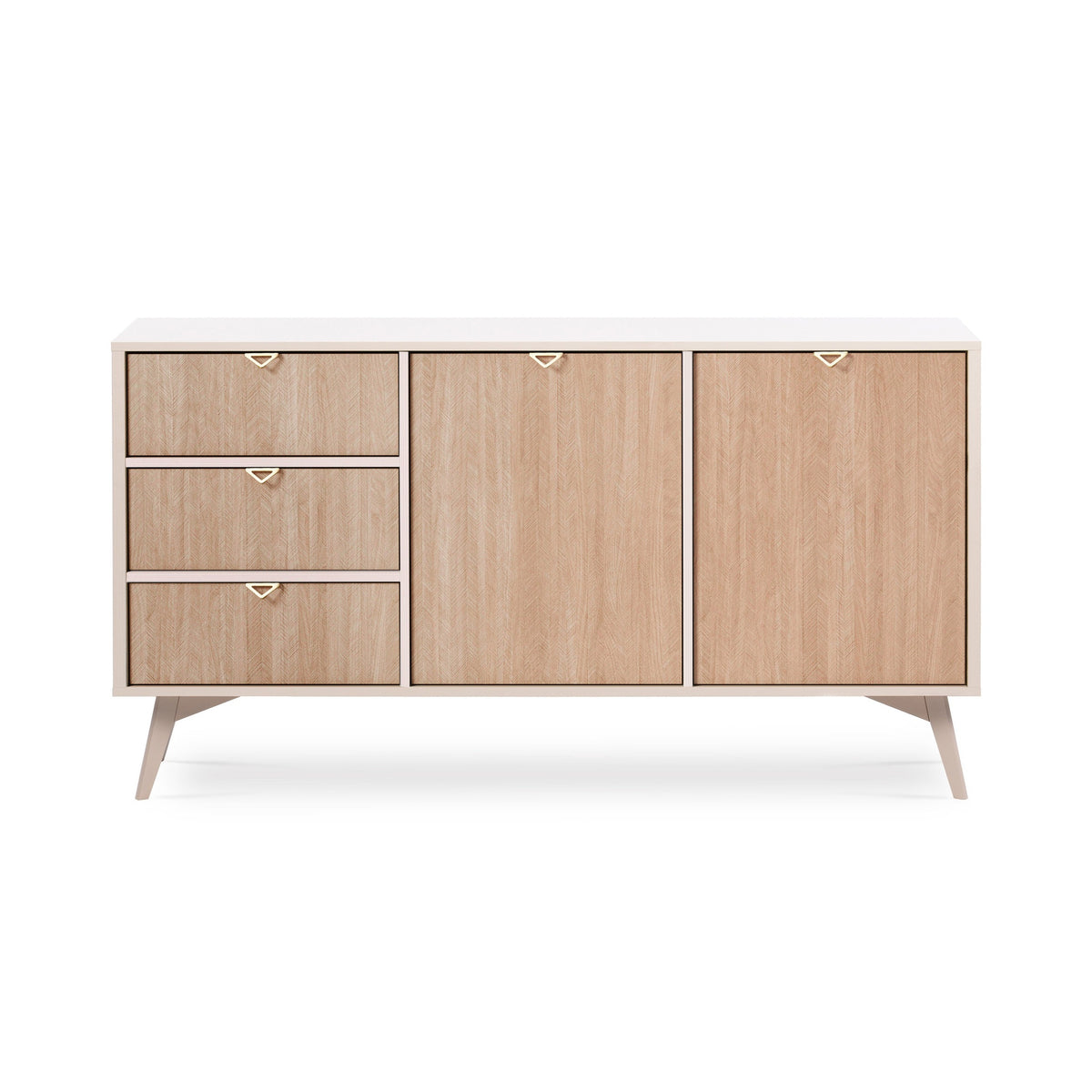Mandala Sideboard 158x80 with Drawers and Cabinets, Japandi Style – photo 3