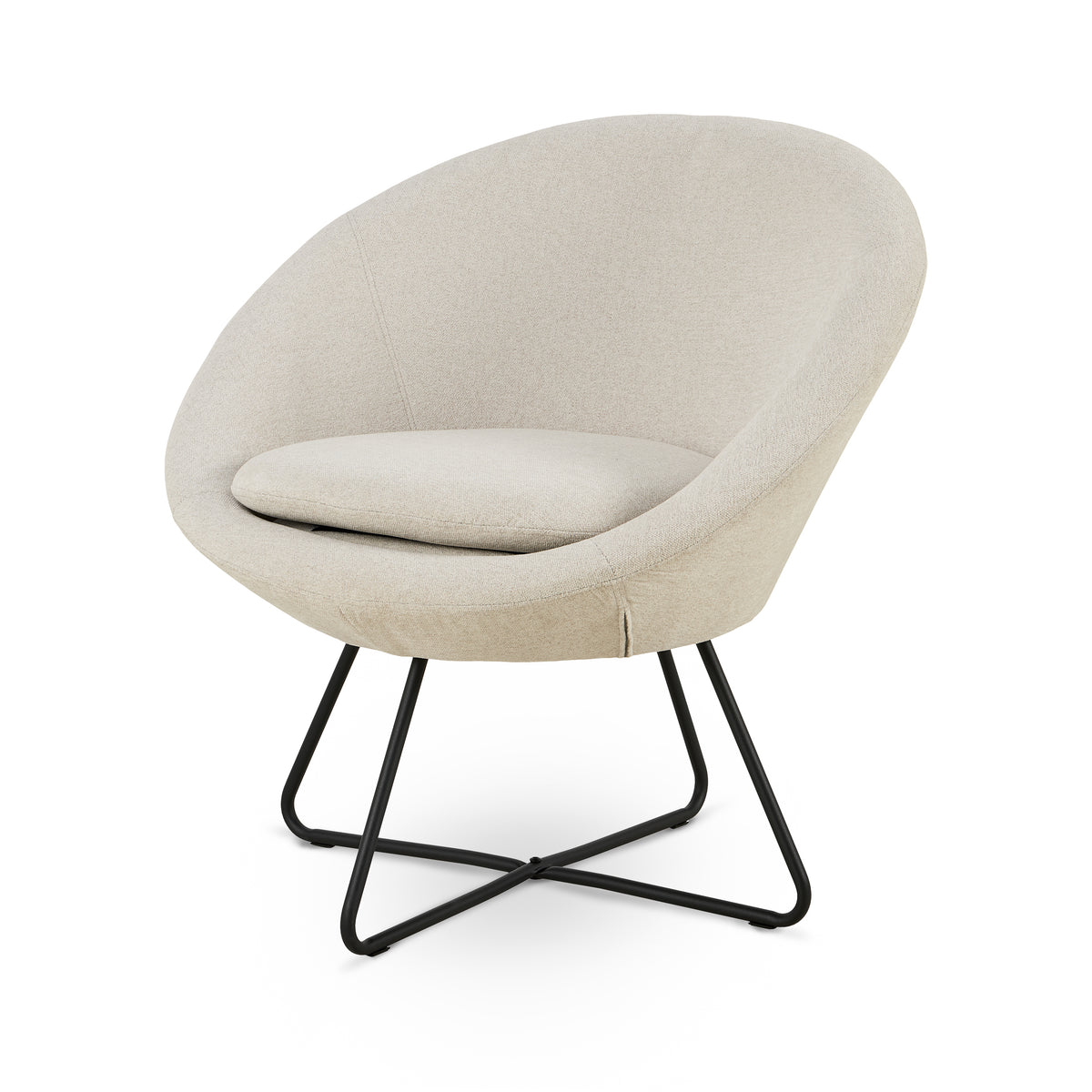 Otulo Armchair with Contoured Backrest, Modern Style – Sand Beige