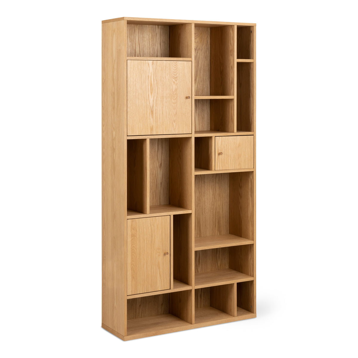 Regał Asymo do salonu 90x180 w stylu japandi – widok pod kątem