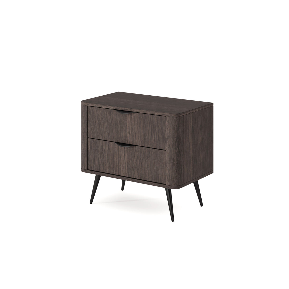 Velia Bedside Table with 2 Drawers 63x55 cm, Soft Loft Style – angled view | Pillovely