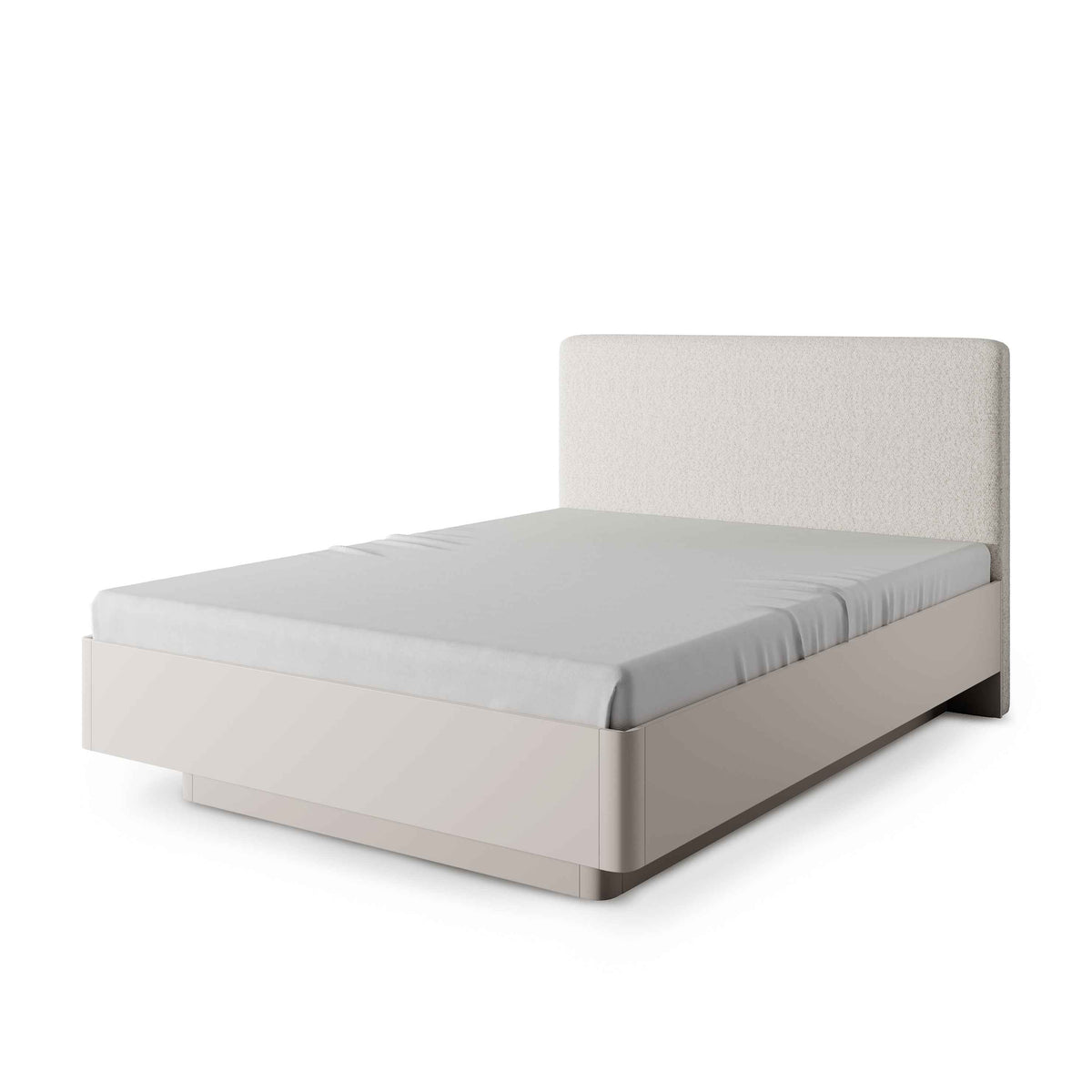 Laanti Upholstered Ottoman Bed with Storage 160x200, Modern Style – Beige, 160 200