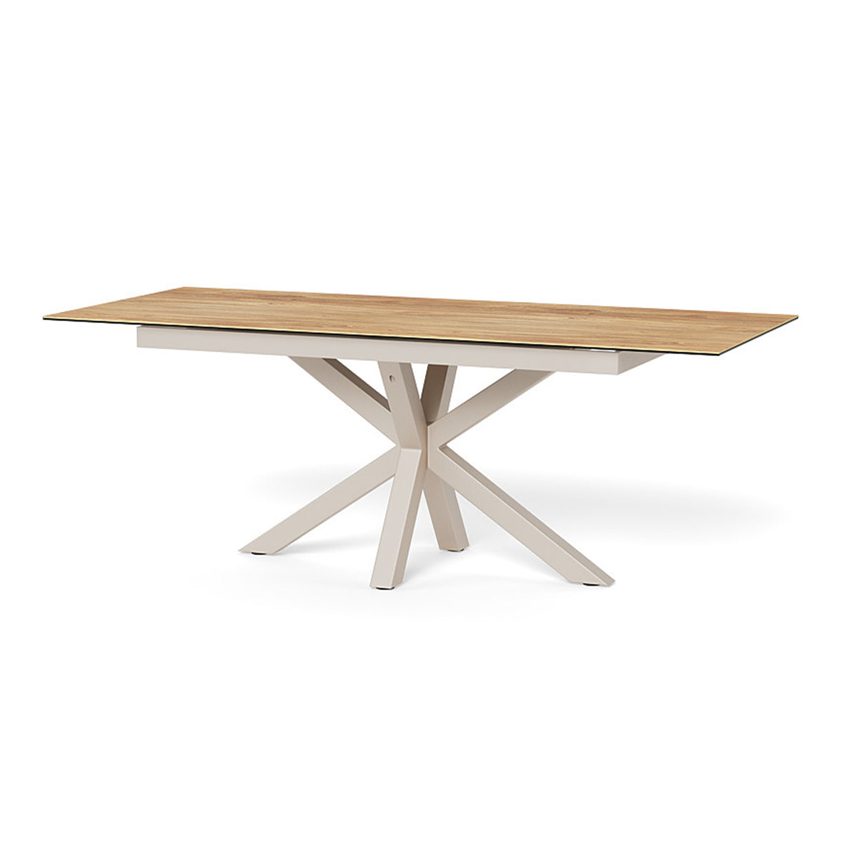 Lorrins Classic Extendable Dining Table, Loft Style – angled view | Pillovely