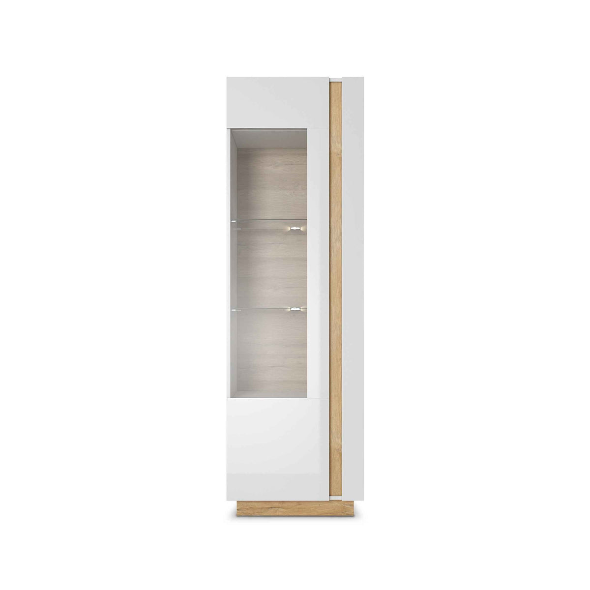 Witryna Armelia przeszklona 60x194 cm w stylu nowoczesnym – widok z przodu
