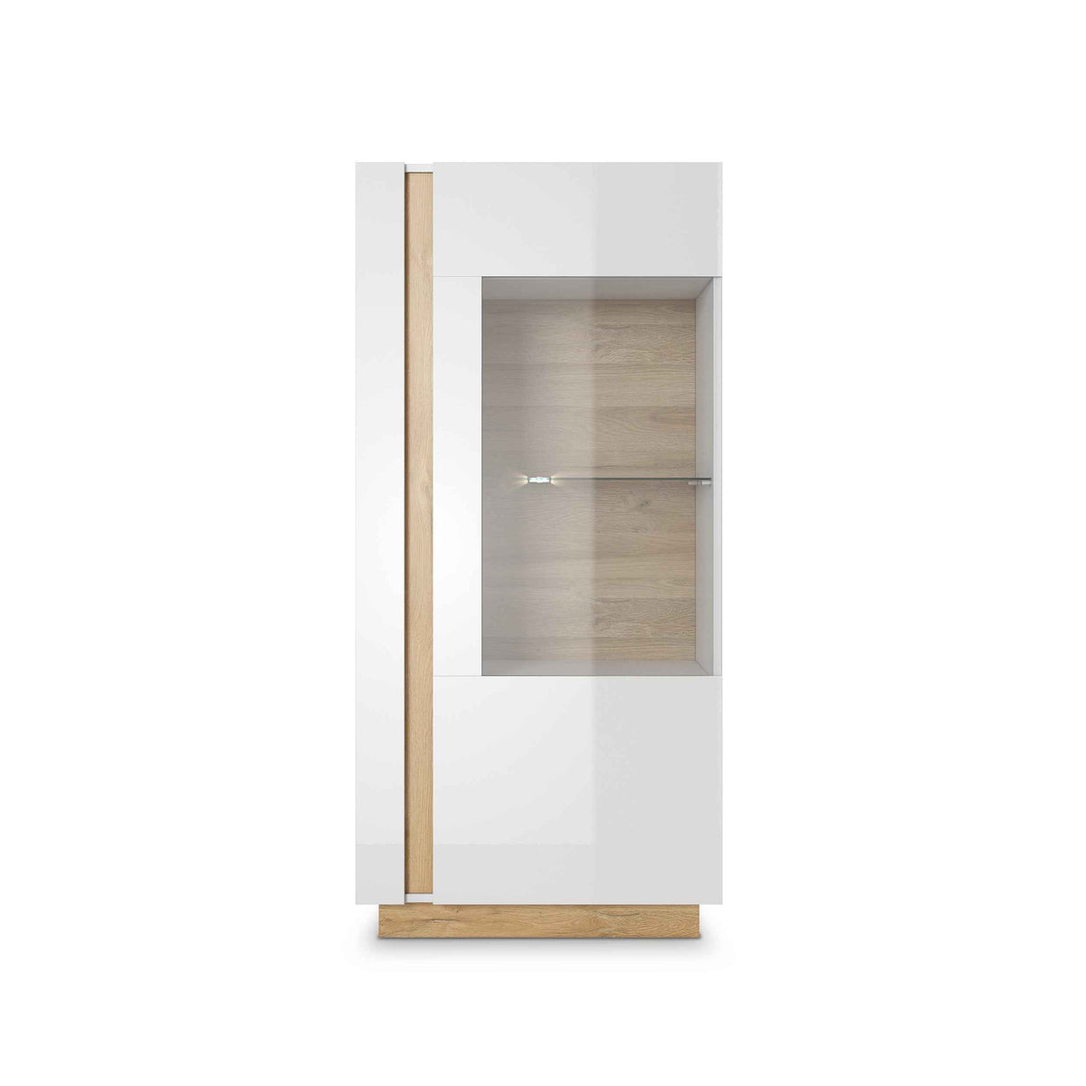 Witryna Armelia przeszklona 72x154 cm w stylu nowoczesnym – widok z przodu