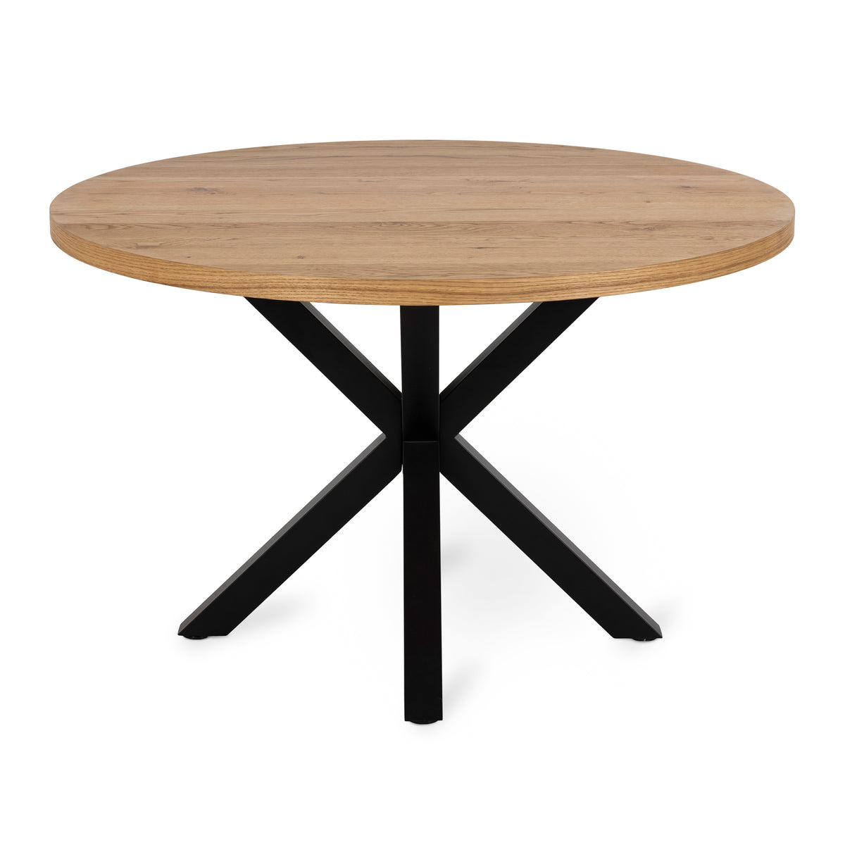 Okrągły stół Stela Classic 120x77 w stylu industrialnym – widok z przodu