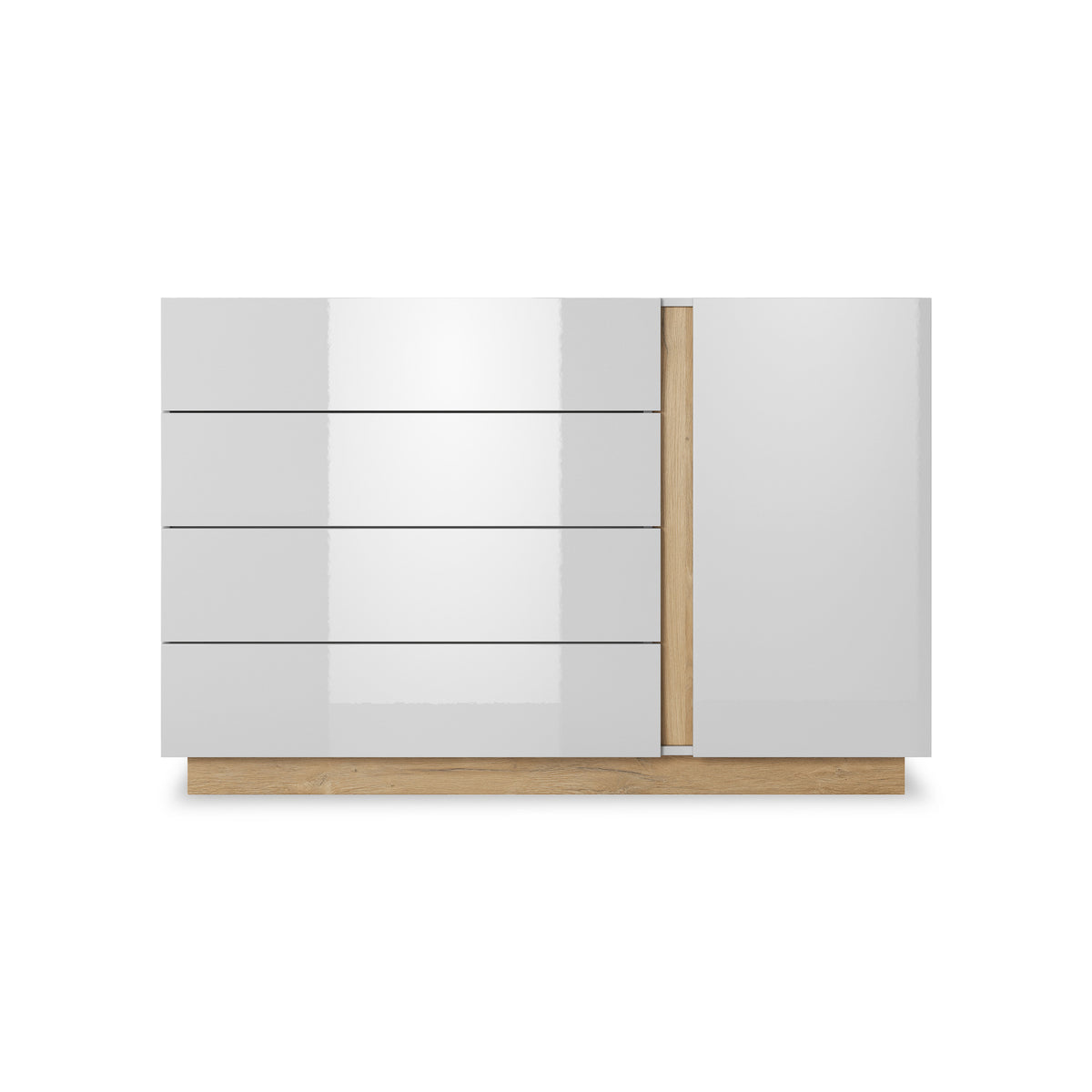 Komoda Armelia 138x91 w stylu minimalistycznym – widok z przodu