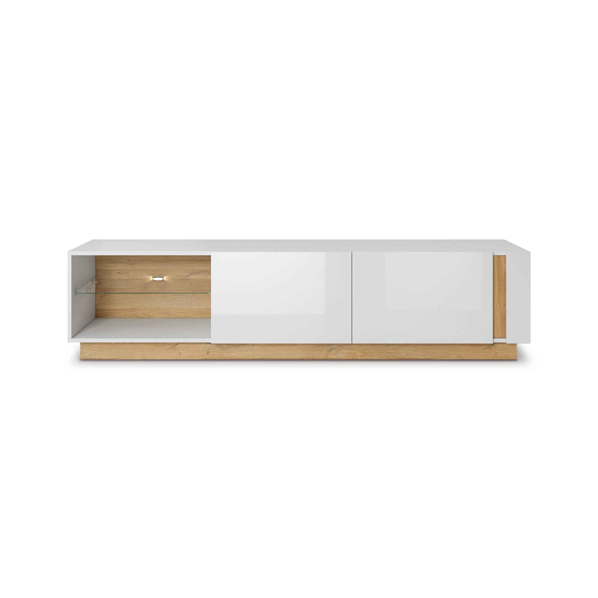 Szafka RTV Armelia 188x46 w stylu glamour – widok z przodu