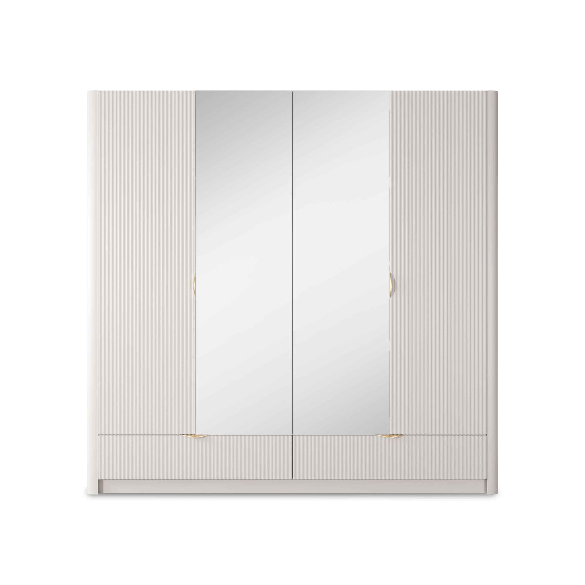 Szafa Laanti 4-drzwiowa 213x208 cm w stylu nowoczesnym – widok z przodu
