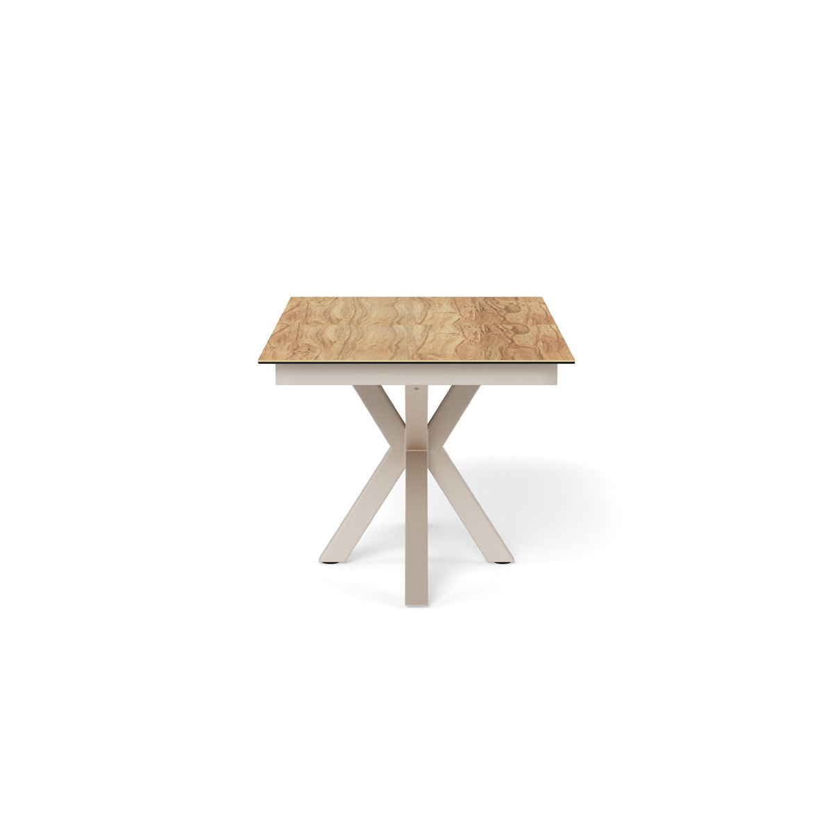 Lorrins Classic Extendable Dining Table, Loft Style – side view