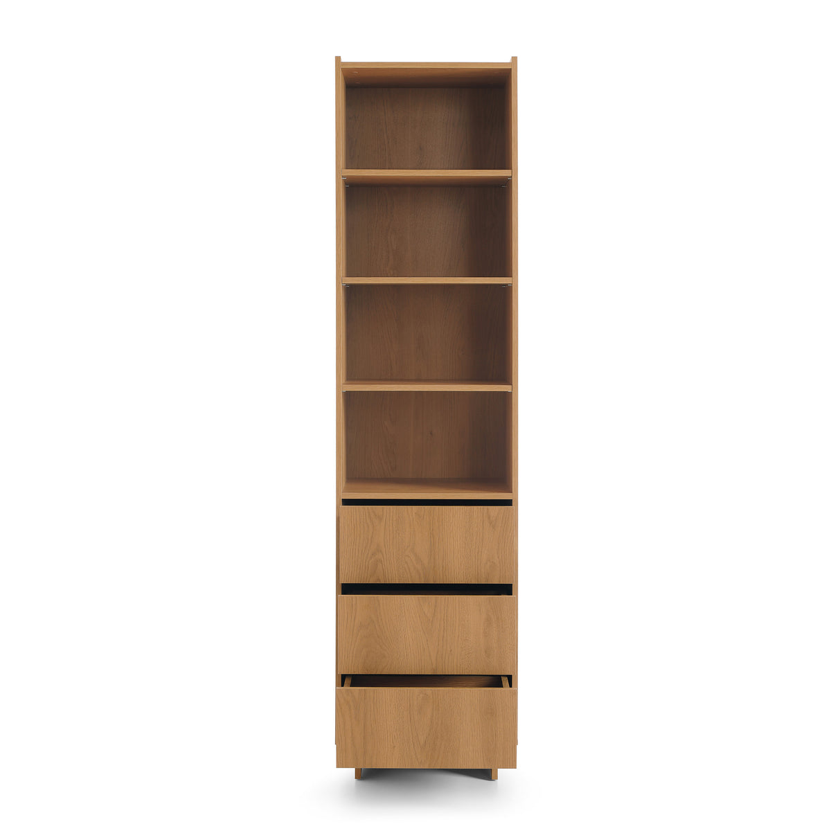 Kiyro Tall Bookcase 50x201, Japandi Style – front view