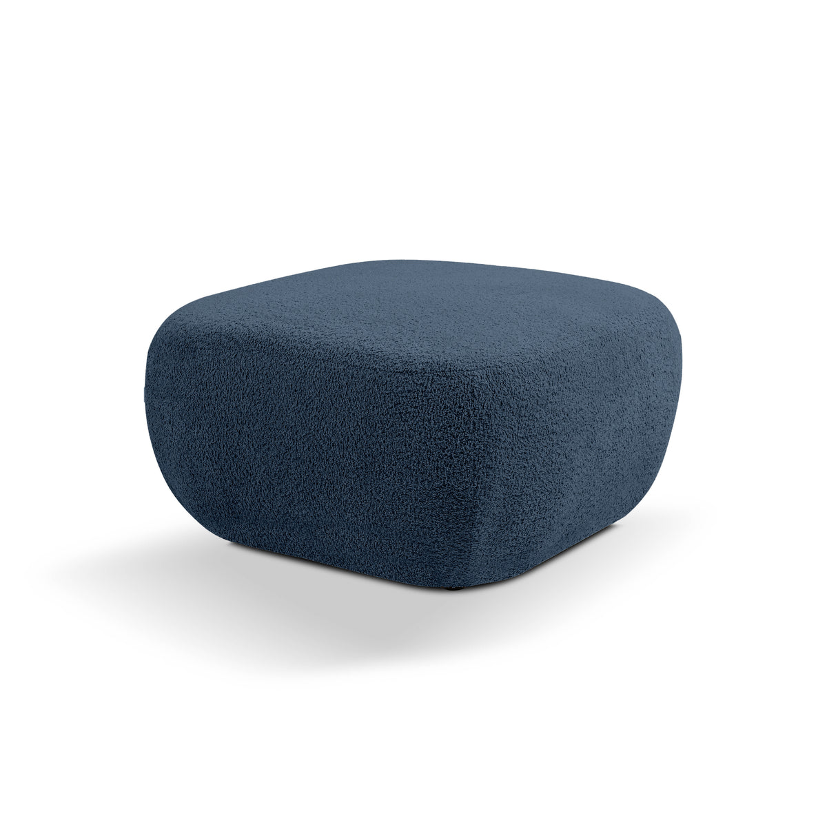 Pufa w stylu organic modern 75×39 cm, tkanina Abriamo | OLEMO Kobaltowy Cień (ABRIAMO 14)