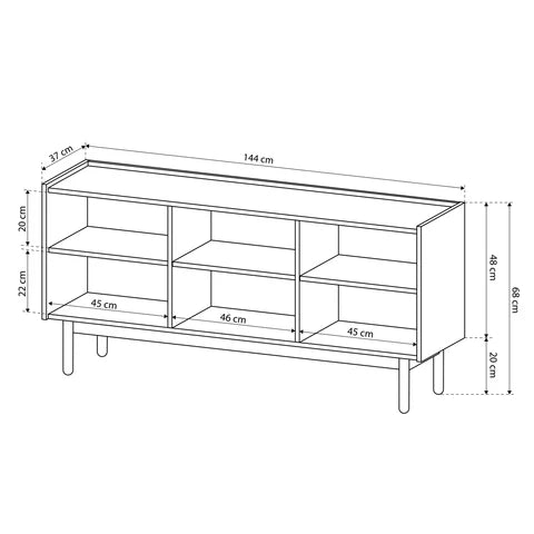Komoda Anawa 144x68 w stylu boho – zdjęcie 6