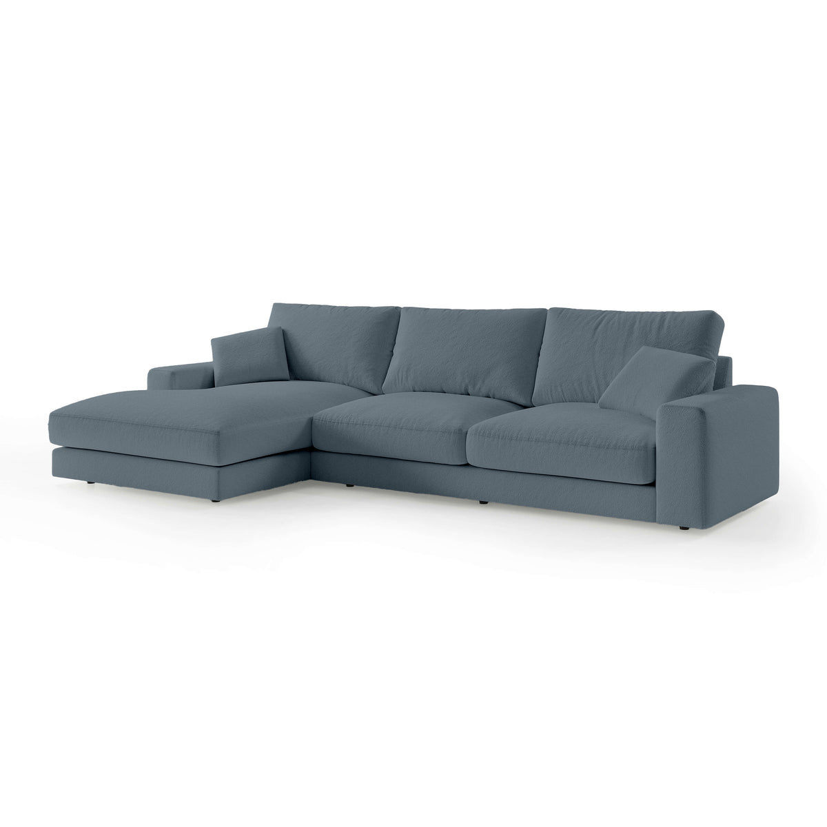 Harvesty 4–5 Seater Premium Corner Sofa, Minimalist Style – Left-Sided, Granite Current (ARAGON 72)