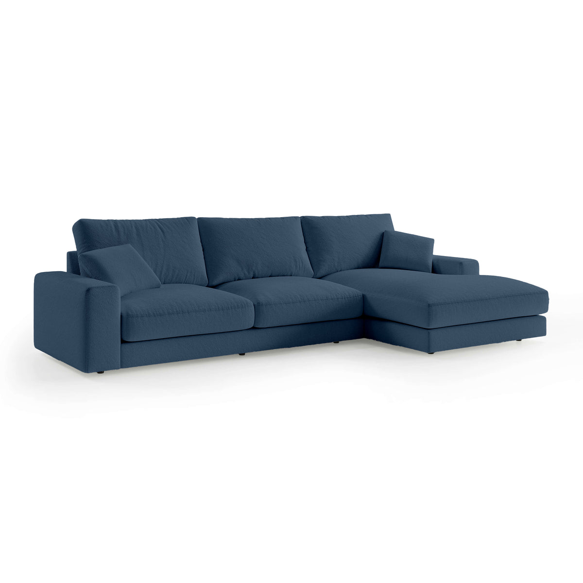 Harvesty 4–5 Seater Premium Corner Sofa, Minimalist Style – Right-Sided, Ink Granite (ARAGON 74)