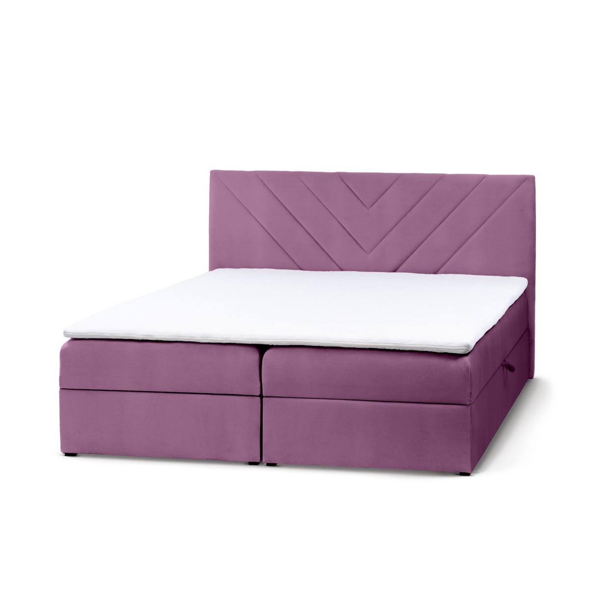 Lasy Continental Divan Bed with Topper, Modern Style – Blueberry Wine (CASABLANCA 2311), 200