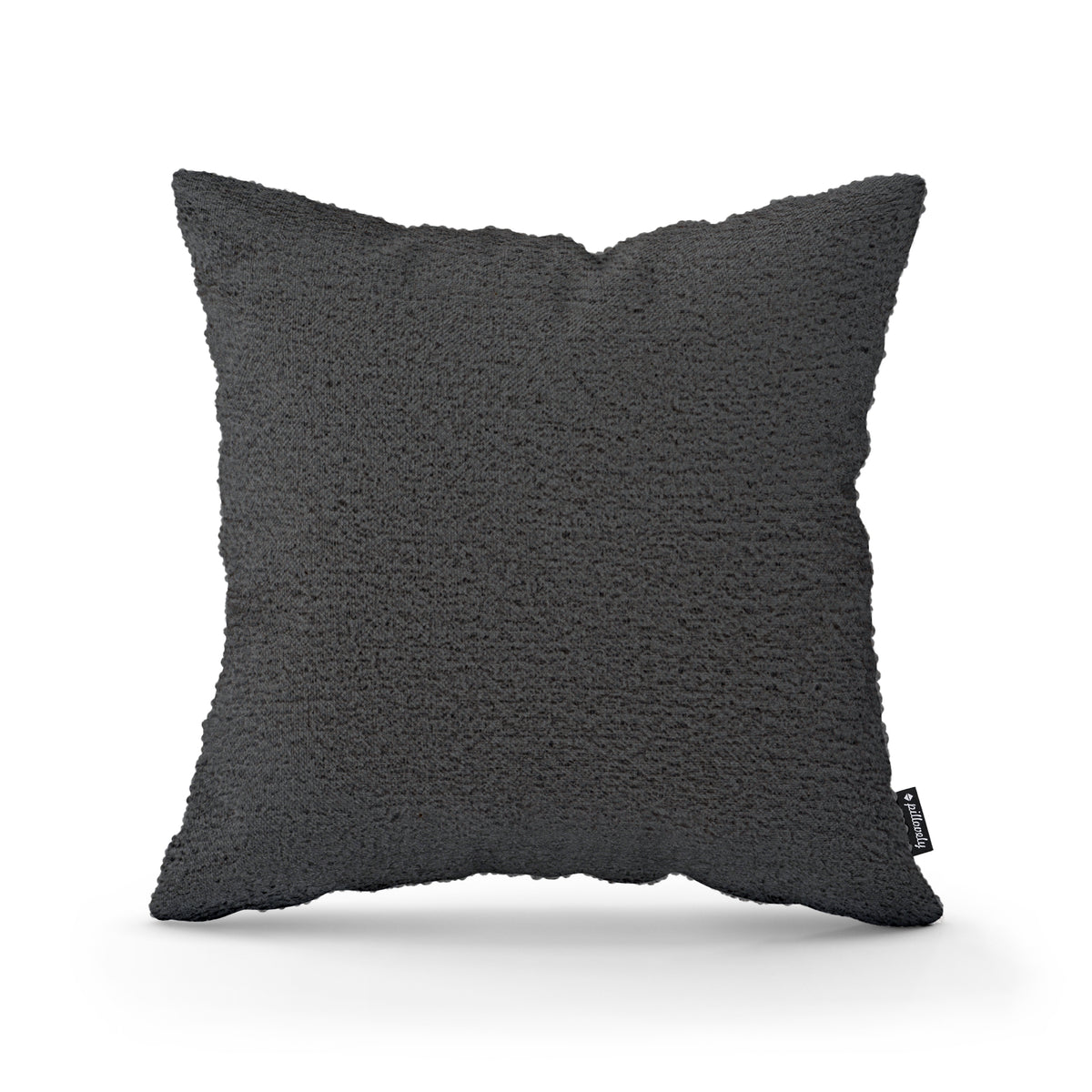 Lamb Decorative Cushion 45x45 cm, Scandinavian and Japandi Style, Coral Fabric – Graphite Shadow (CORAL 80)