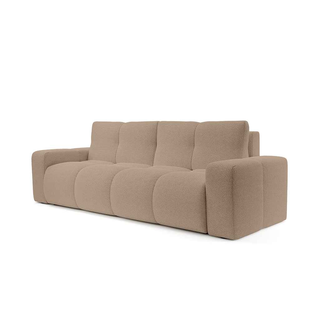 Soso 3 Seater Sofa Bed 149x200 with Storage, Modern Style – Grain Glow (CURIO 15)