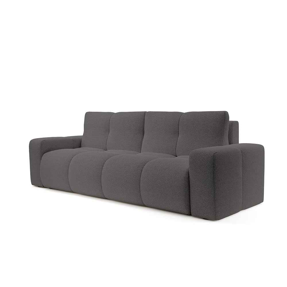 Soso 3 Seater Sofa Bed 149x200 with Storage, Modern Style – Dark Ash (CURIO 93)