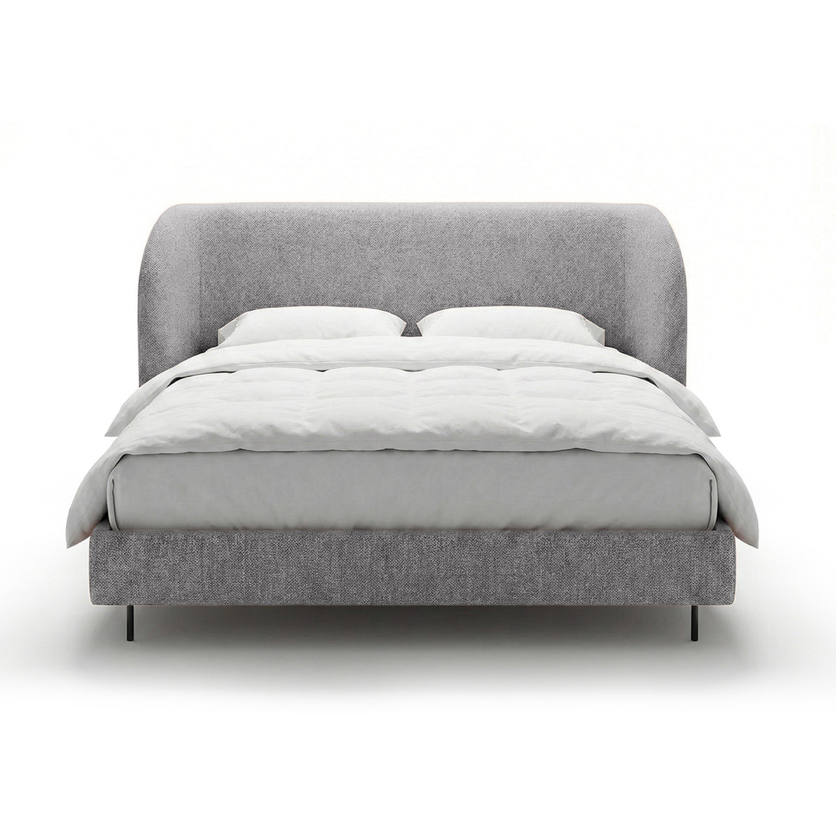 Łóżko tapicerowane Dorida z gładkim zagłówkiem w stylu minimalistycznym – zdjęcie 17