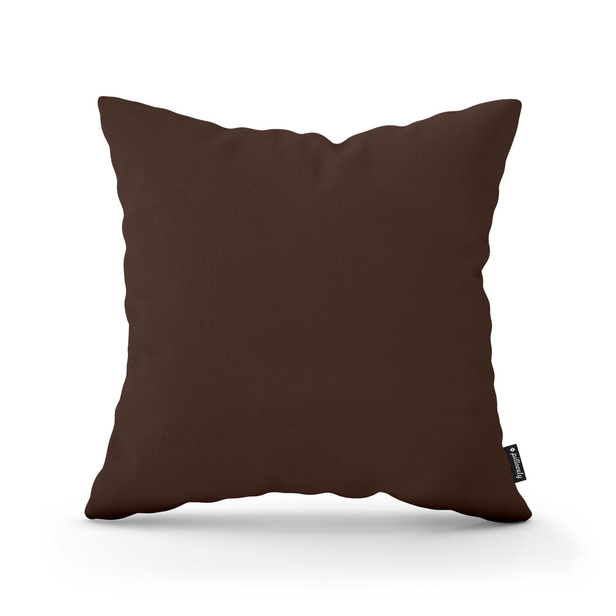 Smooth Decorative Cushion 45x45 cm, Minimalist Style – Ebony Brown (KRONOS 06)