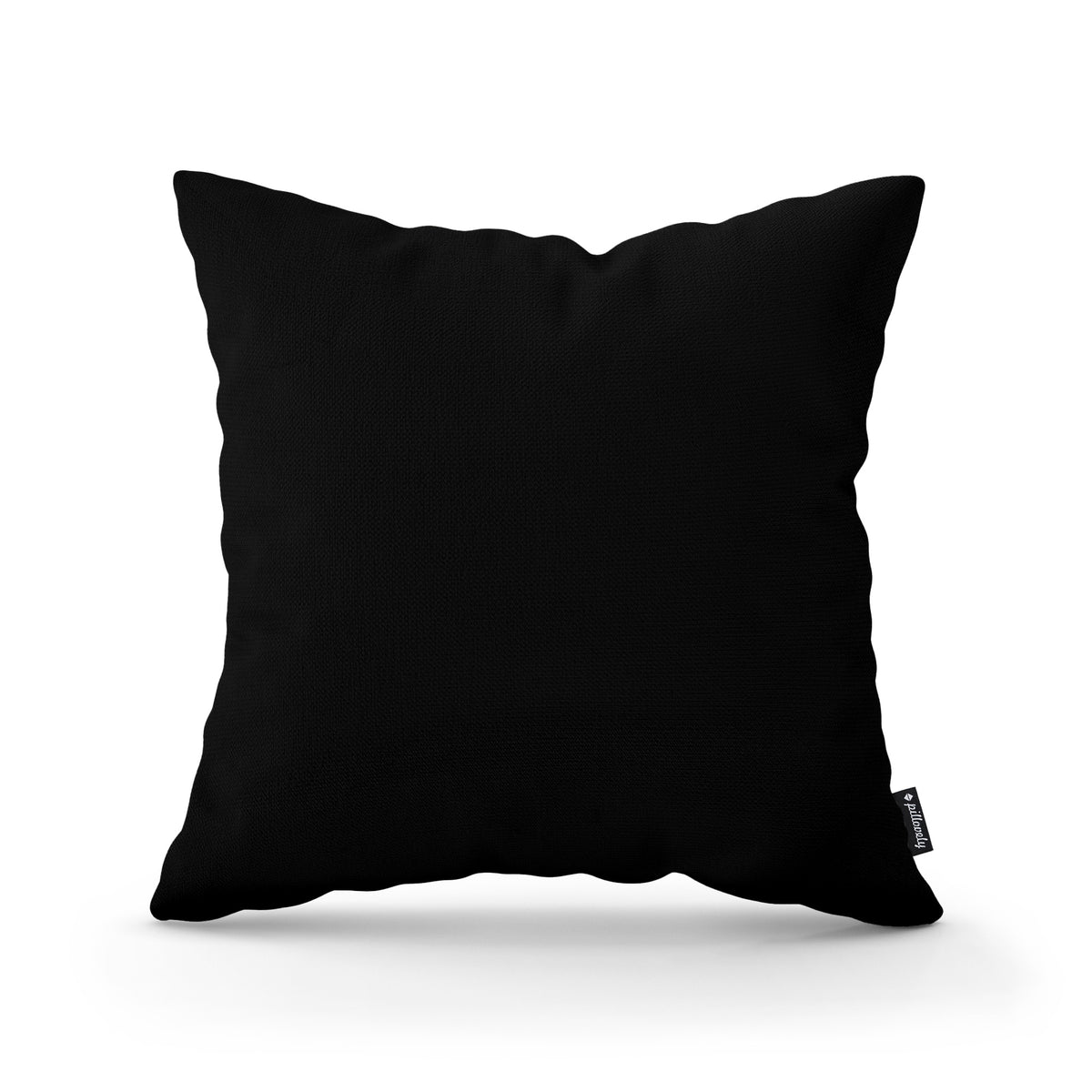 Smooth Decorative Cushion 45x45 cm, Minimalist Style – Black Abyss (KRONOS 07)
