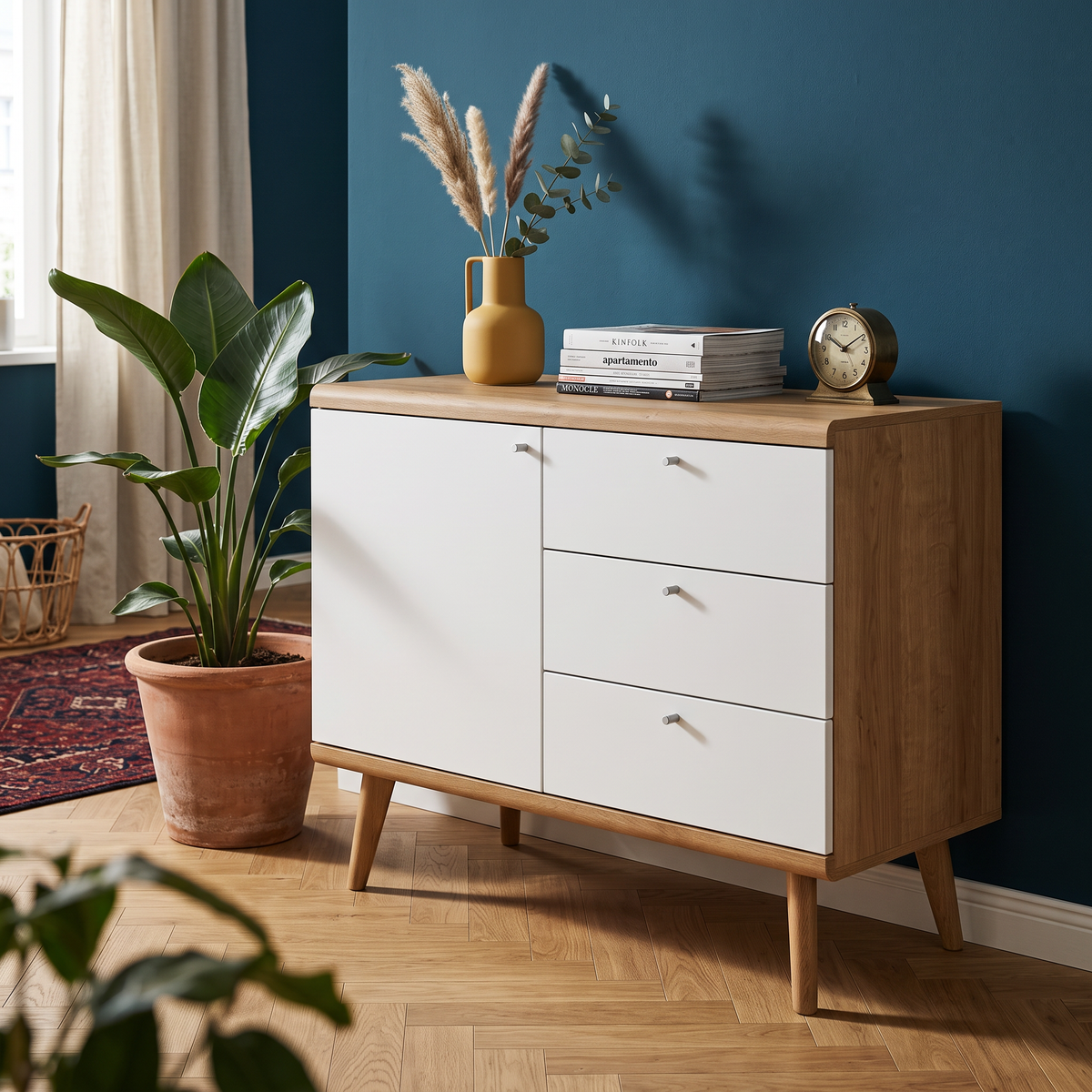 Lato Sideboard 107x83, Scandinavian Style – in a room setting