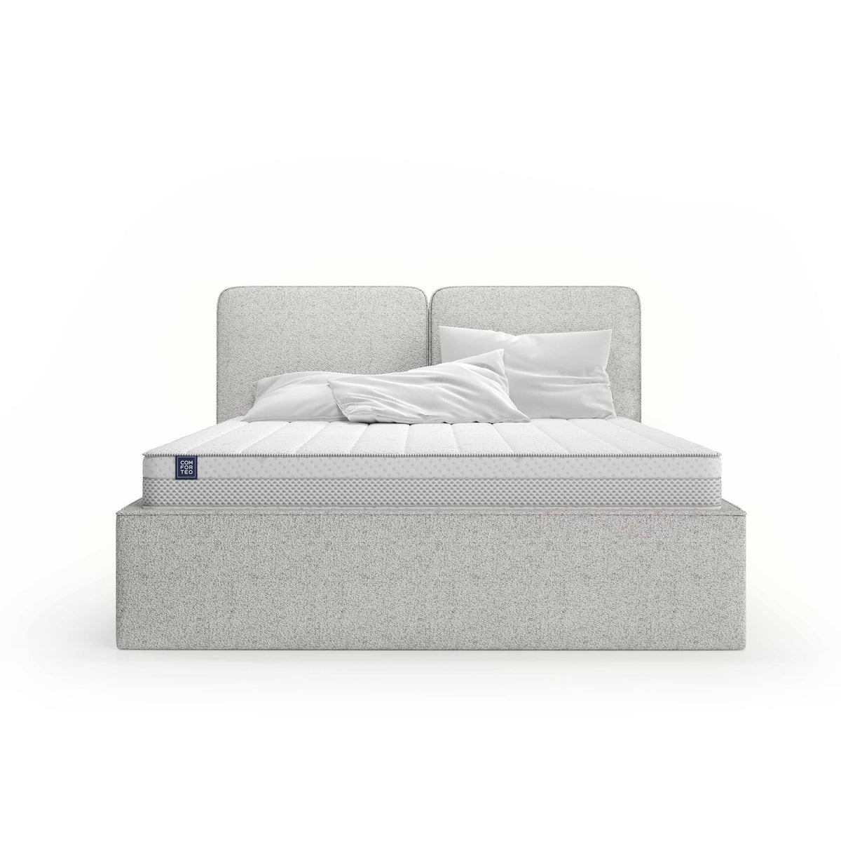 Mokka Upholstered Ottoman Bed with Storage, Modern Style – front view