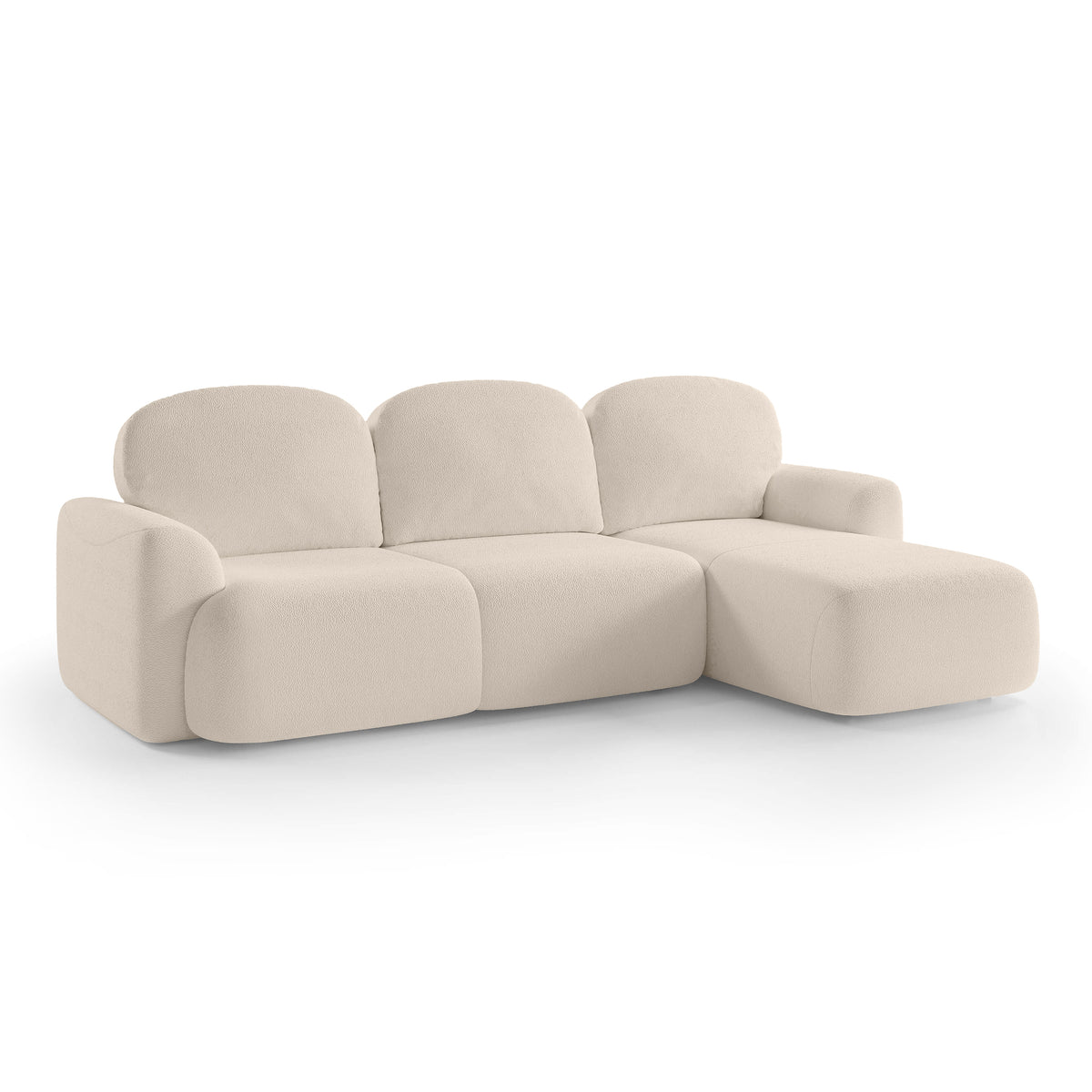 Bulu 3–4 Seater Corner Sofa Bed DL 260 cm, Modern Style – Right-Sided, Powdery Sand (PERFECT HARMONY 07)