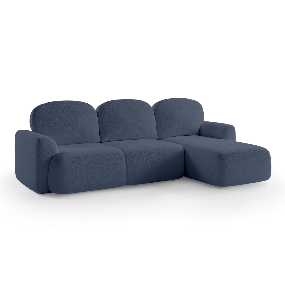 Bulu 3–4 Seater Corner Sofa Bed DL 260 cm, Modern Style – Right-Sided, Navy Dust (PERFECT HARMONY 77)