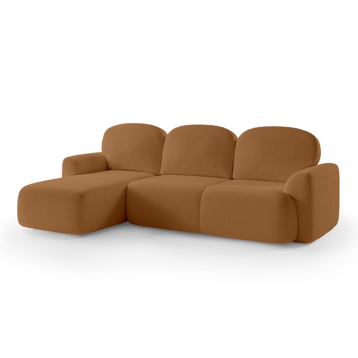 Bulu 3–4 Seater Corner Sofa Bed DL 260 cm, Modern Style – Left-Sided, Roasted Walnut (PERFECT HARMONY 56)
