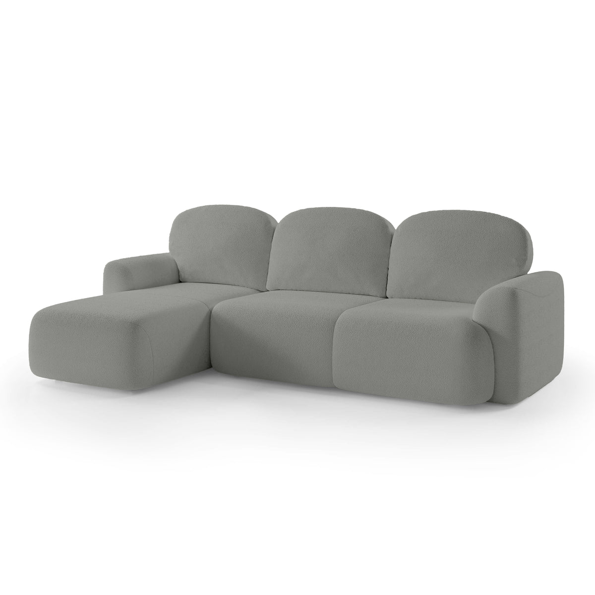 Bulu 3–4 Seater Corner Sofa Bed DL 260 cm, Modern Style – Left-Sided, Dark Ash (PERFECT HARMONY 82)