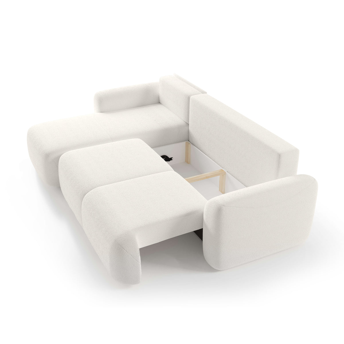 Bulu 3–4 Seater Corner Sofa Bed DL 260 cm, Modern Style – right-hand version