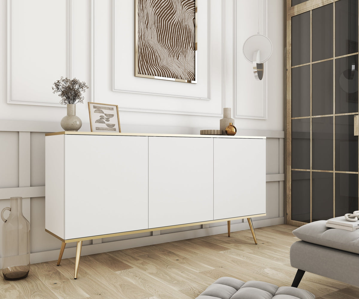 Meva Sideboard 160x85, Glamour Style – in a room setting