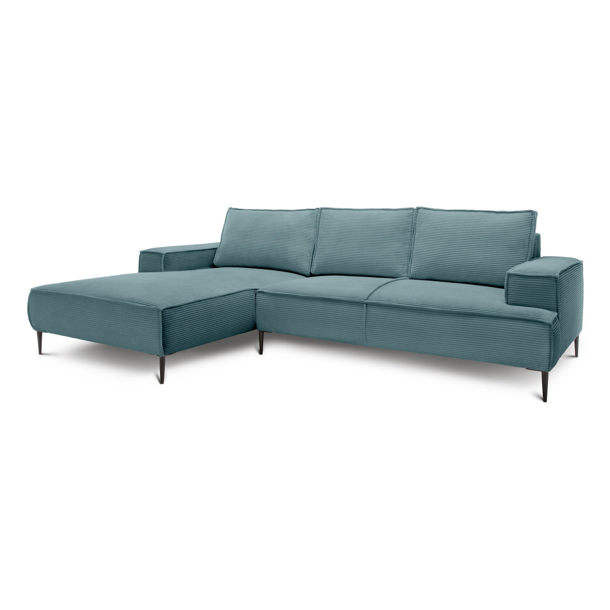 May 3 Seater Corner Sofa 275 cm, Modern Classic Style – Deep Graphite (POSO 125), Left-hand-side