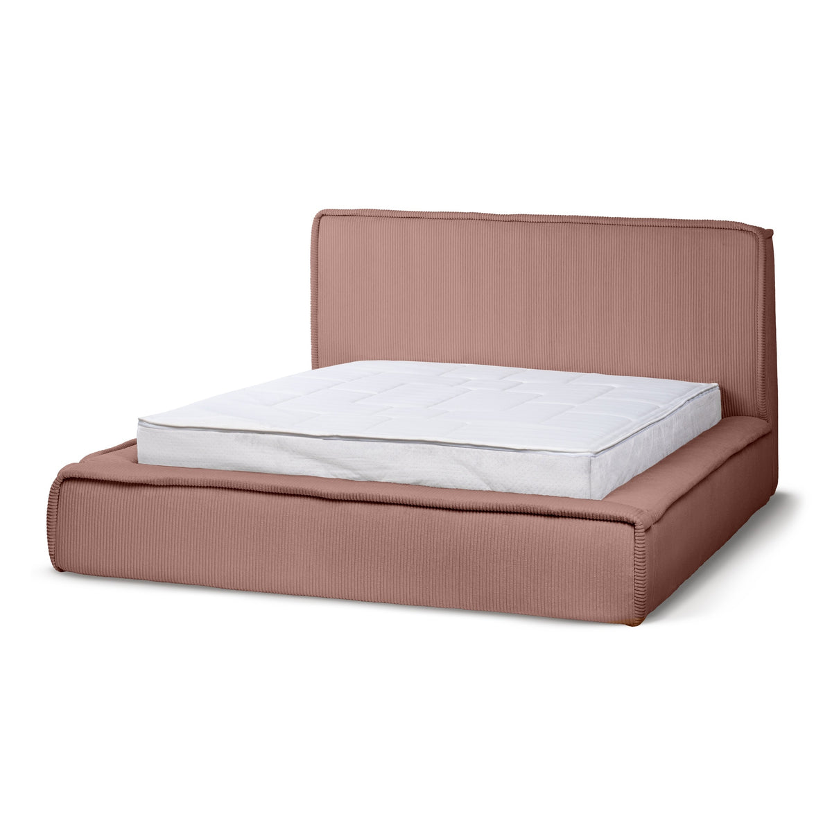 Gryby Upholstered Ottoman Bed with Storage, Classic Style – Brick Warmth (POSO 29), 200