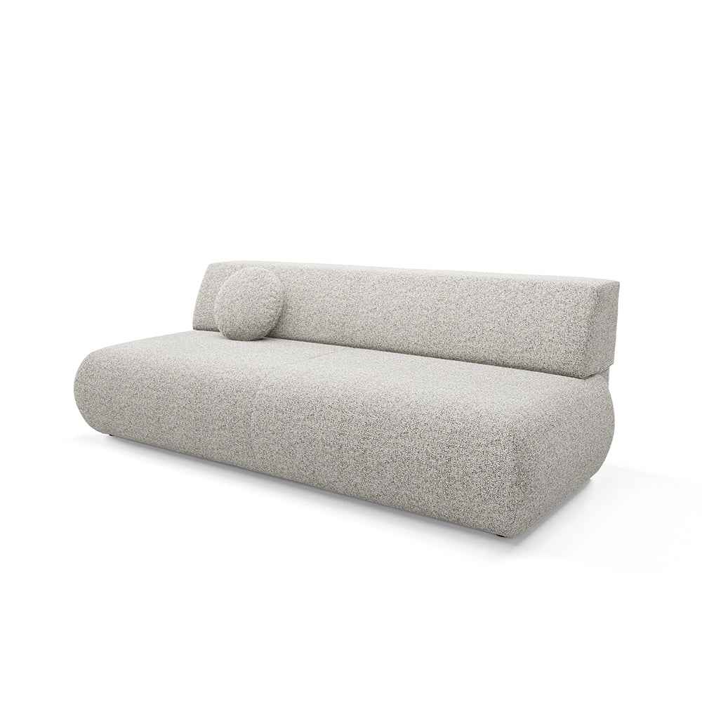 Puentro Sofa Bed 140x200 with Storage, Modern Style – Beige Cloud (PUENTE 09)