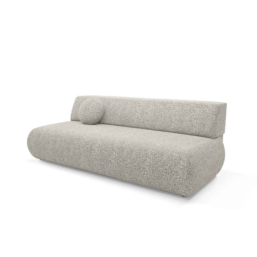 Puentro Sofa Bed 140x200 with Storage, Modern Style – Linen Mist (PUENTE 11)