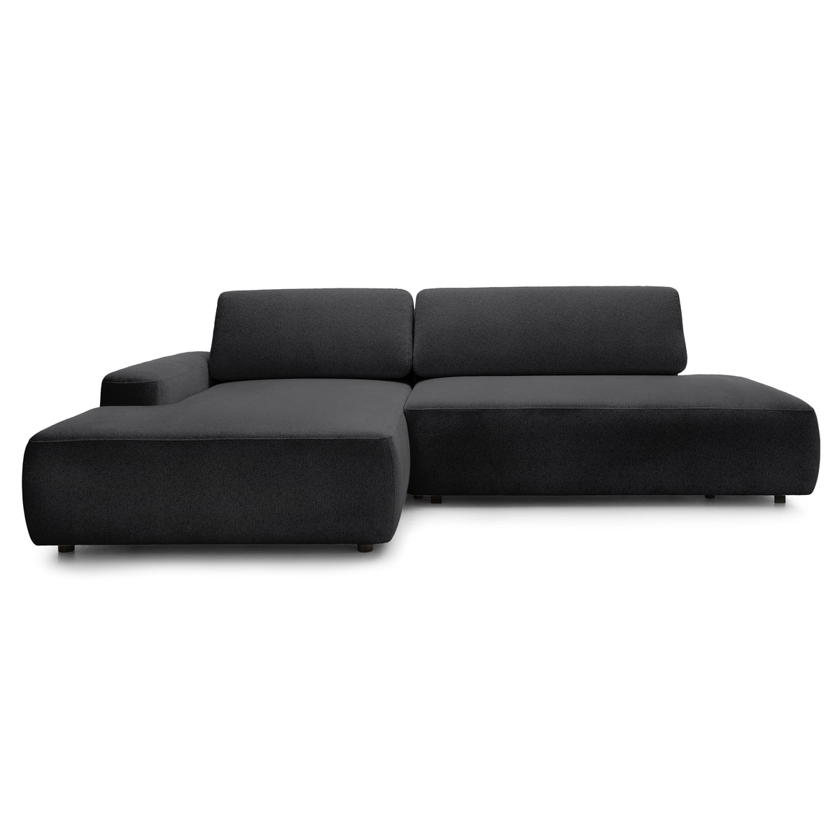 Bamby 4 Seater Corner Sofa Bed 125x210, Japandi Style – Left-hand, Smoky Granite (RAVEN 15)