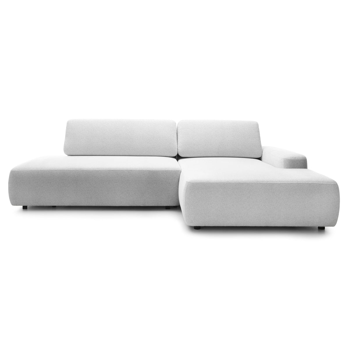 Bamby 4 Seater Corner Sofa Bed 125x210, Japandi Style – Right-hand, Morning Dew (RAVEN 21)