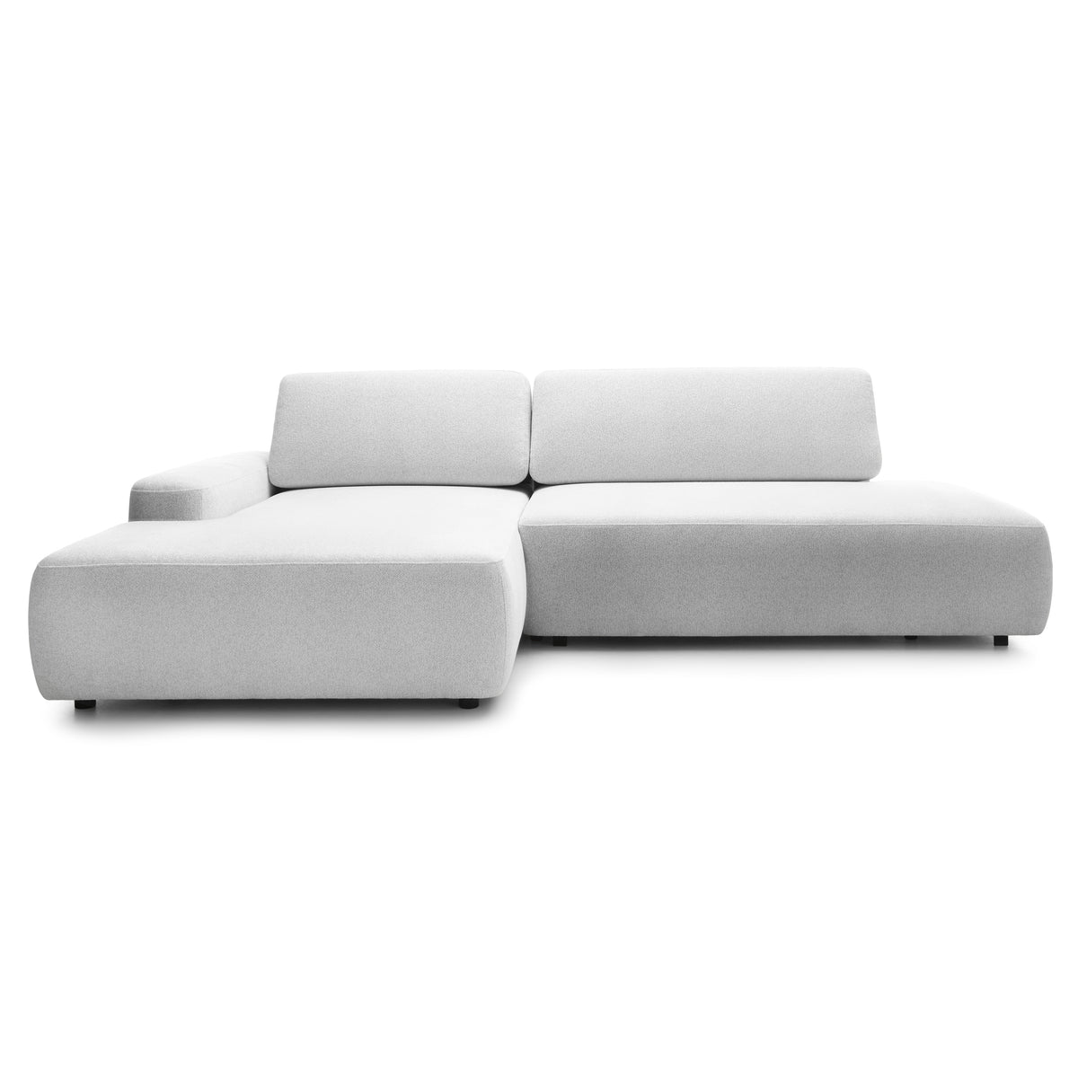 Bamby 4 Seater Corner Sofa Bed 125x210, Japandi Style – Left-hand, Morning Dew (RAVEN 21)