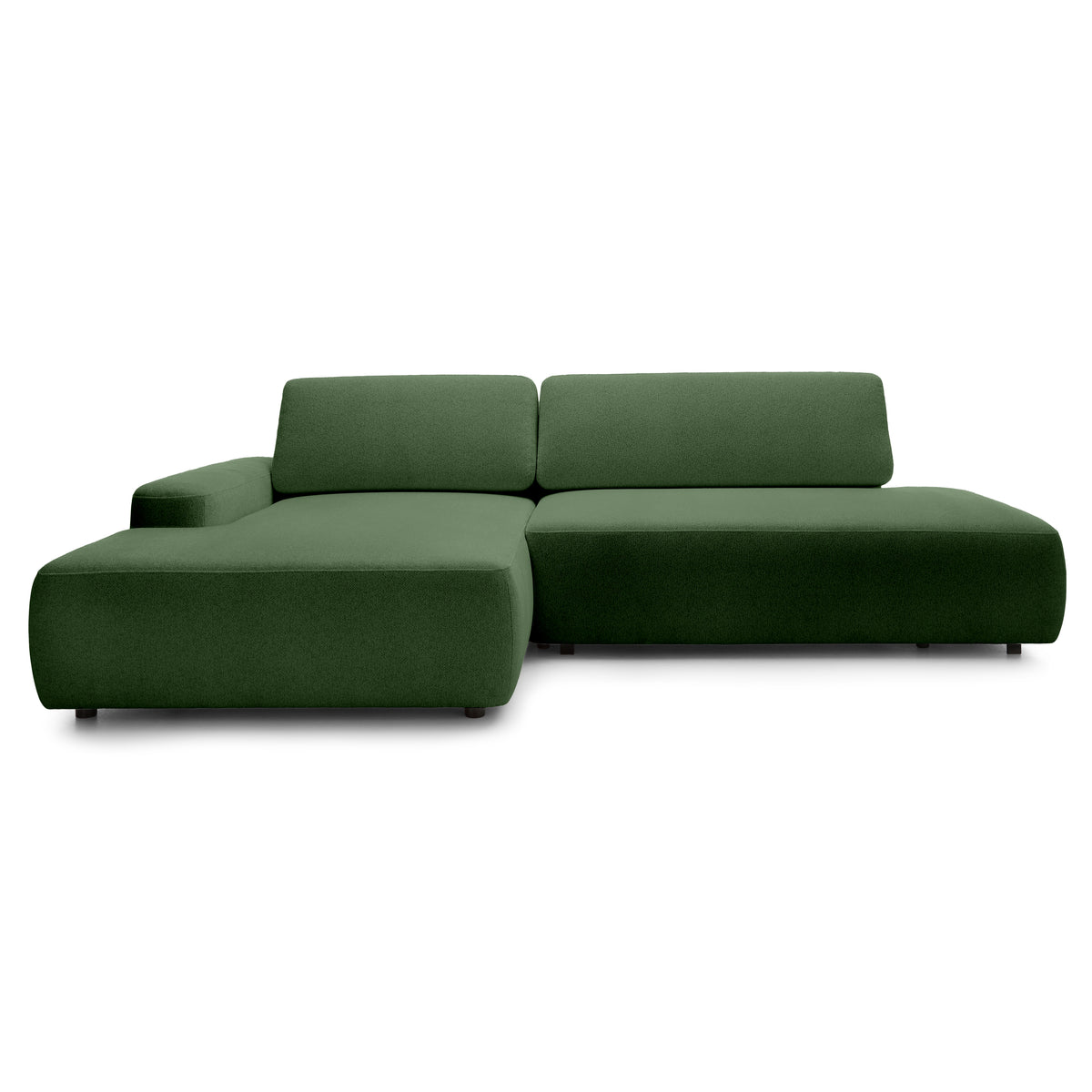 Bamby 4 Seater Corner Sofa Bed 125x210, Japandi Style – Left-hand, Olive Grove (RAVEN 77)