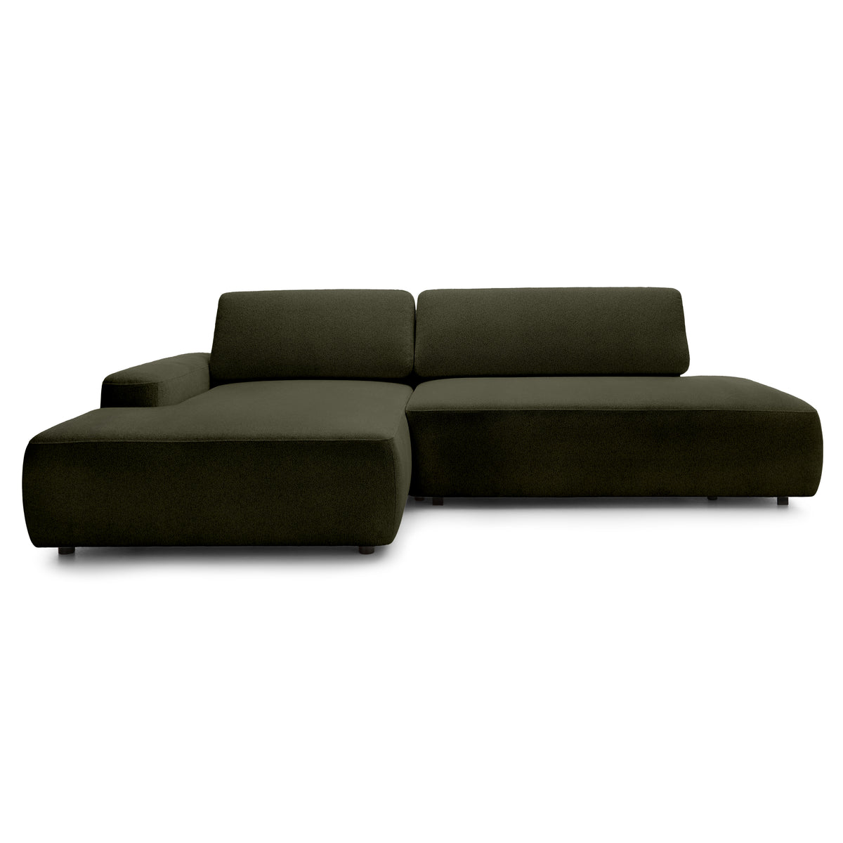 Bamby 4 Seater Corner Sofa Bed 125x210, Japandi Style – Left-hand, Roasted Coffee (RAVEN 78)