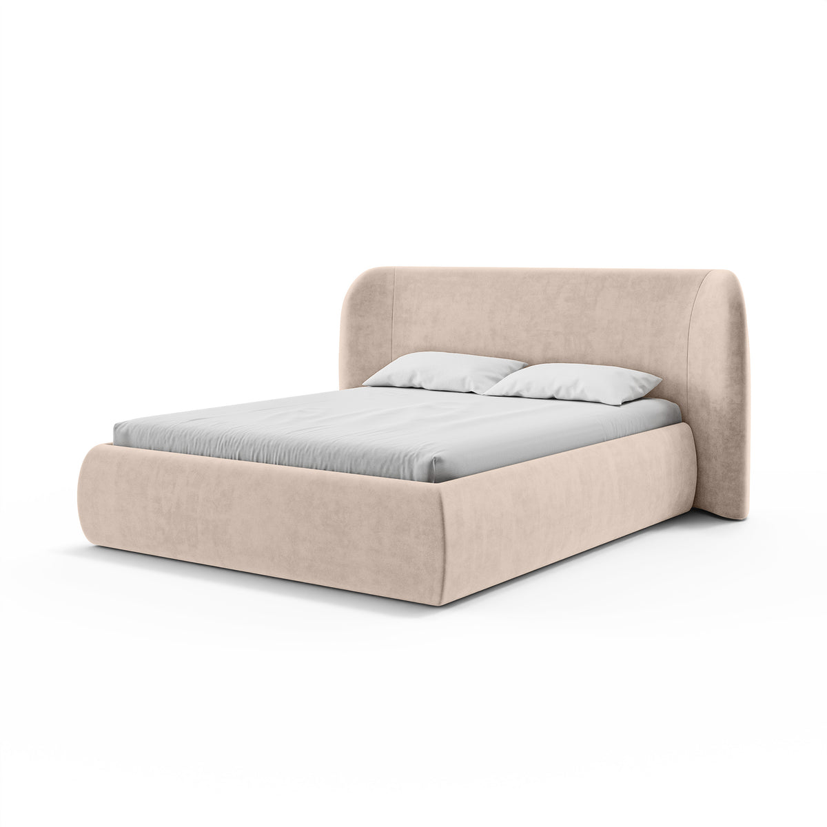Łóżko tapicerowane Frasspo z pojemnikiem w stylu modern soft w tkaninie SALVADOR – zdjęcie 17