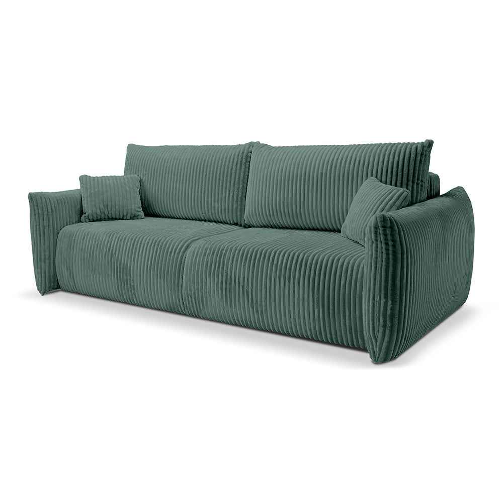 Alloro 3 Seater Sofa Bed 145x200 with Storage, Modern Style – Fern Shadow (TILIA 39)