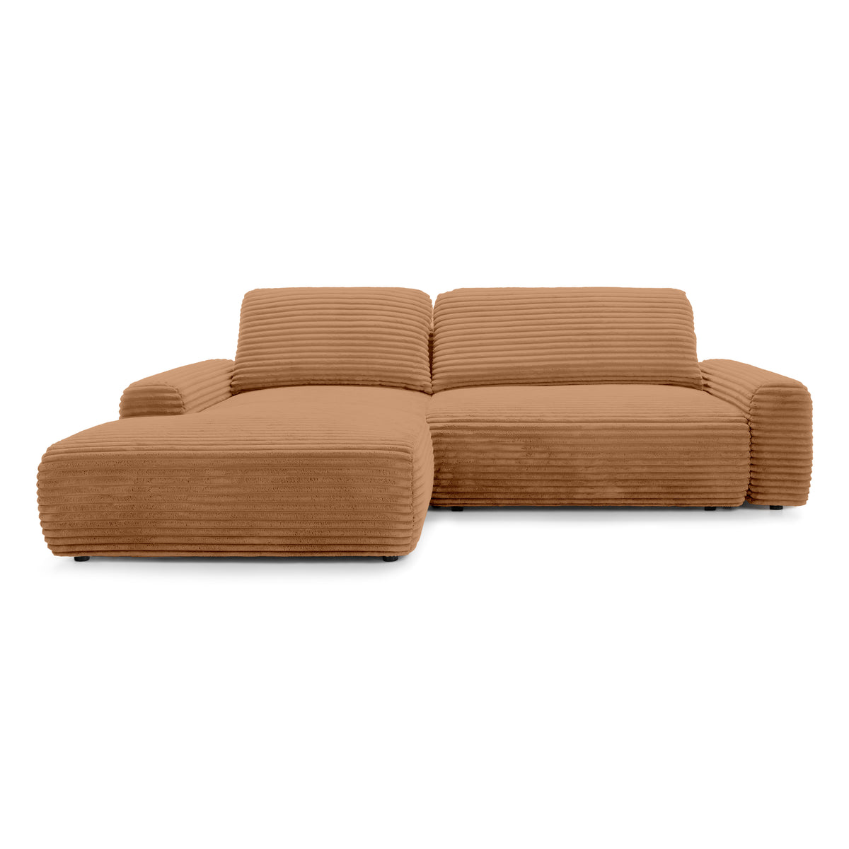 Dori Corner Sofa Bed with Storage 125x200, Modern Style – Left-sided, Straw Grain (TILIA 56)