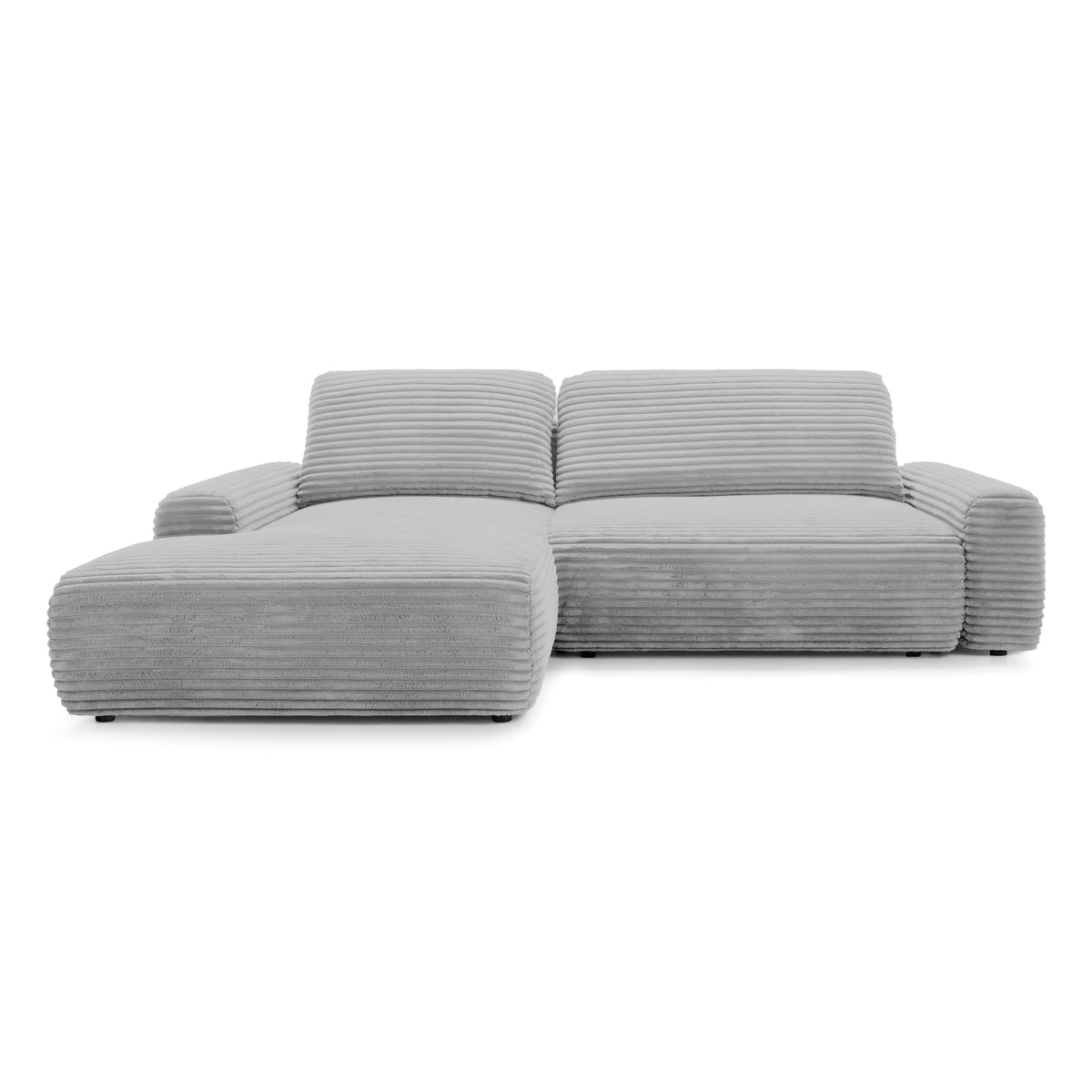 Dori Corner Sofa Bed with Storage 125x200, Modern Style – Left-sided, Rainy Morning (TILIA 86)