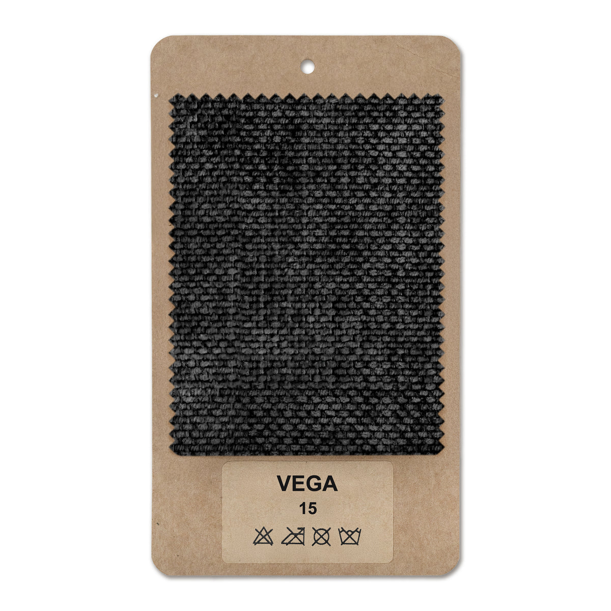 Fabric sample VEGA Velvet Black (VEGA 15)