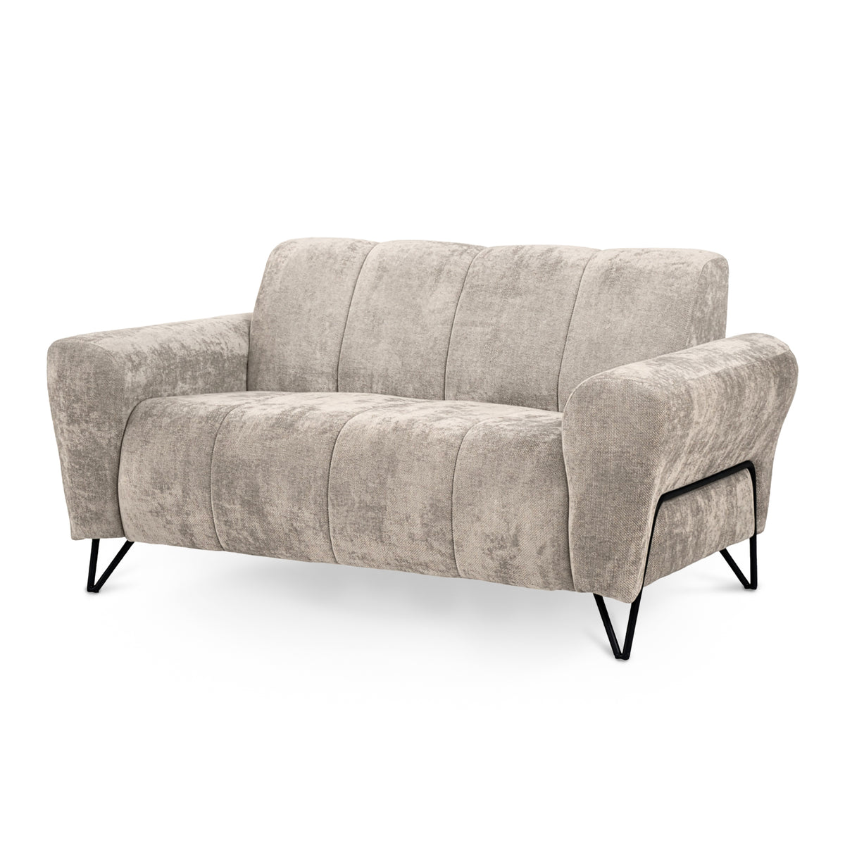 Nellia 2 Seater Sofa for Small Spaces, Vega Fabric – Vanilla Fluff (VEGA 02)