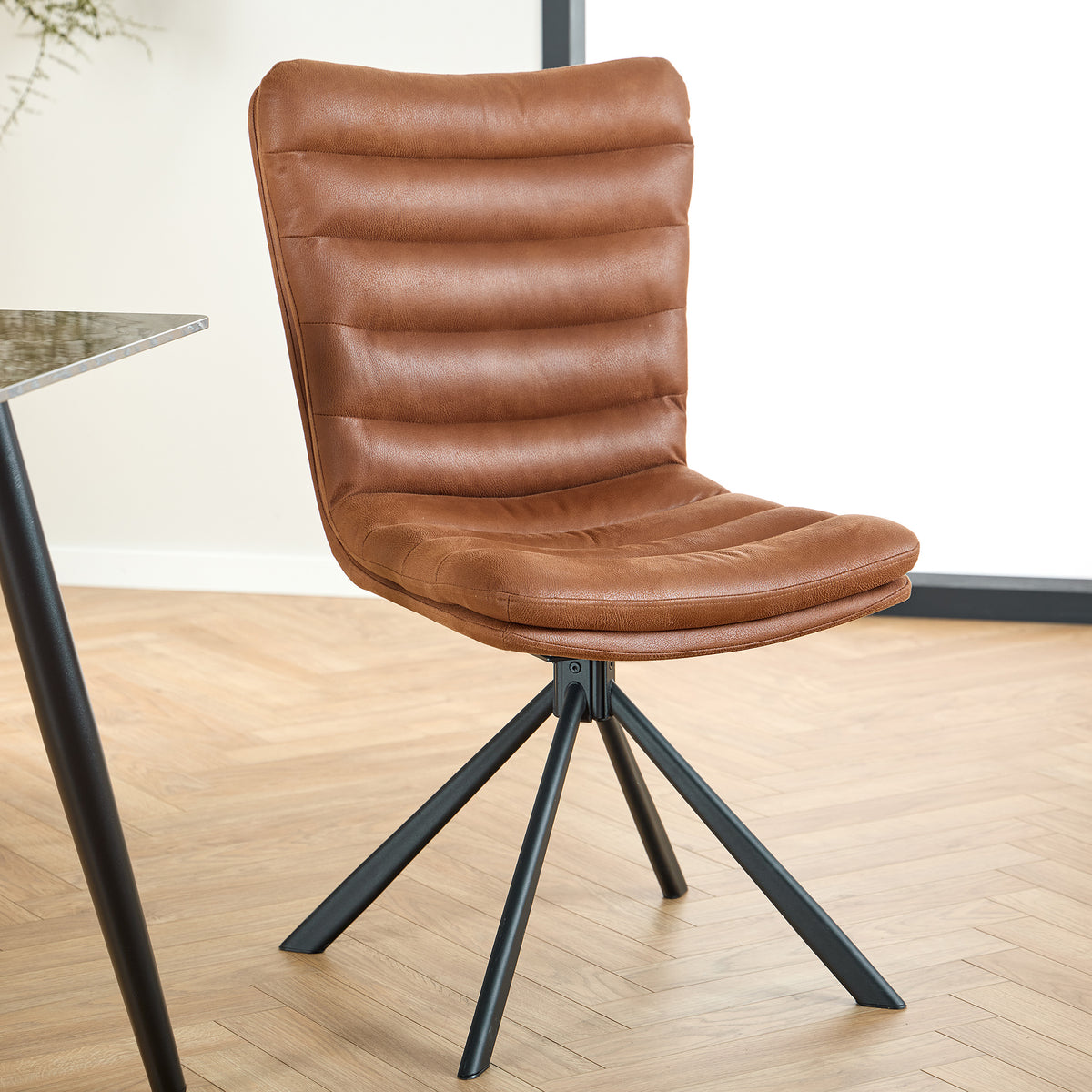 Ondris Set of Two Swivel Chairs, Modern Style – in a room setting